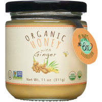 Greenbow Organic Honey With Ginger - 100% Usda Certified Organic, Non-Gmo, Gluten Free Organic Ginger Honey - Whole Food Organic Ginger Honey - 11Oz (311G)