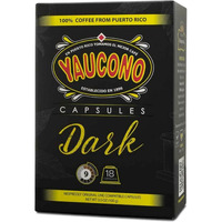 Yaucono Espresso Capsules, Dark Roast, 100 Percent Coffee From Puerto Rico Compatible With Nespresso Machines, 18 Count (Pack Of 1)