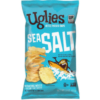 Uglies Kettle-Cooked Potato Chips, Gluten-Free Snacks, Kosher-Friendly Chips, Non-Gmo Snacks For Kids Or Office, Lunch Snacks, Individual Snack Packs, Sea Salt Potato Chips, 2 Oz. Each, Pack Of 12