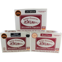 Amish Country Popcorn | Old Fashioned Microwave Popcorn | Non-Gmo, Gluten Free, Microwaveable And Kosher (Microwave Popcorn Variety Pack, 9 Bags)