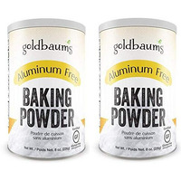 Goldbaums Baking Powder, Aluminum Free - Certified Gluten Free Baking Powder With Zero Cholesterol And Carbohydrates - Kosher Certified Bake Powder For Cooking - 8 Ounce (2 Pack)