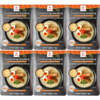 Hakubaku Authentic Japanese Ramen Noodles (Tonkotsu, 6 Pack)