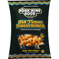 Pork King Good Old-Timey Butterscotch 3 Oz Dessert Flavored Pork Rinds - (4Pack) Sweet And Salty, Gluten Free Snacks