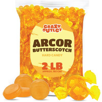 Arcor Butterscotch Hard Candy Discs, Bulk Pack 2 Pounds (About 150 Count)