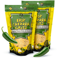 Jalapeno Yellow Corn Grits With Cheddar Cheese + Hatch Green Chile + Garlic, By Fishski Provisions, 6 Oz Bags, 2 Pack