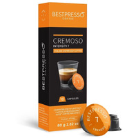 Bestpresso Coffee Capsules Compatible With Starbucks Verismo, Caffitaly, Cbtl, K-Fee Systems 80 Pods (Cremoso)