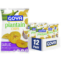 Goya Foods Plantain Chips, Garlic, 5 Ounce (Pack Of 12)