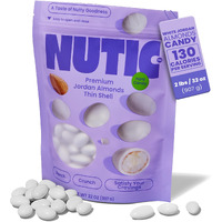 Nutic White Jordan Almonds - 2Lb, Premium Thin Shell, Elegant Italian Confetti Candy For Weddings, Holidays, And Birthdays, Freshly Made In The Usa - (Pack Of 1)