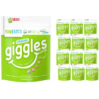 Yumearth Organic Sour Giggles Chewy Candy - Allergy Friendly (Top 9 Free), No Artificial Dyes Or Flavors, Non Gmo, Gluten Free, Vegan - Individually Wrapped Sour Snack Packs - 0.5 Ounce (Pack Of 120)