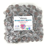 Sweetgourmet Chocolate Mint Starlight | Clear Wrap Bulk Hard Candy | 2 Pounds