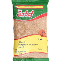 Sadaf Bulghur #3 Coarse - Coarse Bulgur Wheat For Cooking And Food Flavoring - Wheat Grain - Middle Eastern Cuisine - Kosher - 20 Oz Resealable Bag