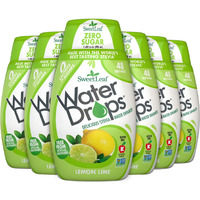 Sweetleaf Water Drops, Lemon Lime - Water Enhancer, Sugar Free Stevia Water Flavoring Drops, 1.62 Oz Ea (Pack Of 6)