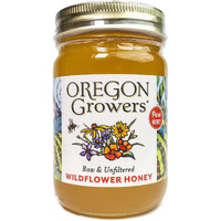 Oregon Growers Wildflower Honey - Raw Unfiltered Pacific Northwest Honey, Organic, Gluten Free, Pure & Natural Raw Honey, Subtle Flavors & Natural Enzymes, Farm Direct Specialty Foods, Flower Honey - 18 Oz (Pack Of 1)