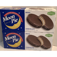Moon Pie Minis Chocolate Marshmallow Sandwich 110 Calories - 2 Packages