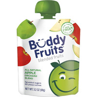 Buddy Fruits Snacks To Go Orchard Blend Unsweetened Applesauce 3.2Oz Pouch (18Pk) Gluten-Nut-Dairy-Preservatives-Bpa Free, Non Gmo, Kosher