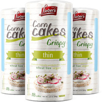 Liebers Rice Cakes, Kosher Certified Snack, Dairy Free, Wheat Free, Gluten Free, And Vegan Options (Pack Of 3)