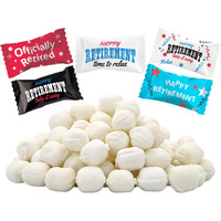 The Dreidel Company Happy Retirement Buttermints, Mint Candies, After Dinner Mints, Butter Mint Candy, Fat-Free, Individually Wrapped (275 Pieces)