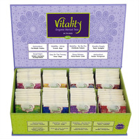 Adanim Bio Vitality Organic Tea Sampler Gift Set Box (8 Flavors Herbal Tea Variety Pack, 64 Individual Tea Bags) Caffeine Free Tea Sets, Assorted Tea Set, Tea Gifts For Tea Lovers Women