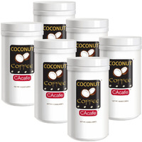 Cacafe Coconut Coffee, Coconut Infused Colombian Coffee, Creamy Drink Mix, Make Iced Or Hot, Packed With Antioxidants, Natural Energy, And Stress Relief | 6 Pack, Coconut Coffee