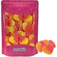 Valentine's Candy Peach Gummi Hearts Candy, Valentine's Day Gummy, Delicious Fruit Flavors Gummies, Party Favor (Half-Pound)