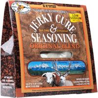 Hi Mountain Jerky Seasoning And Cure Kit | Low Sodium Original Blend | Create Savory Homemade Beef Jerky | Great For Beef, Deer, Elk, & Venison | Mix Will Season Up To 15Lbs. Of Meat (1 Box)