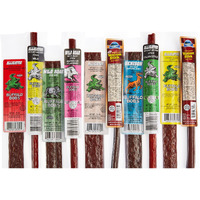 Jerky Dynasty Bayou Mix - Exotic Beef Jerky Snack Packs With Venison, Wild Boar & Alligator - Unique Flavors From Around The World In Slim Stick Style Jerky Variety Pack - (10 Pack)