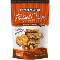 Snack Factory Pretzel Crisps, Buffalo Wing, 7.2 Oz Bag (Pack Of 12)