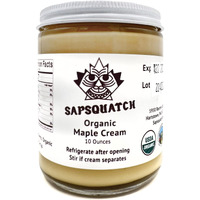 Sapsquatch Organic Maple Cream - 10 Ounces - Pure Maple Cream Butter Spread