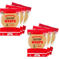 Joseph's Low Carb Wrap Value 6-Pack, Flax, Oat Bran And Whole Wheat, 8G Carbs Per Serving, Fresh Baked (6 Per Pack, 36 Wraps Total)