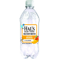 Hal's New York Seltzer Carbonated Mango Flavored Sparkling Water, Zero Sugar, Zero Calorie, Zero Carbs, 20 Fl Oz (Pack Of 24)