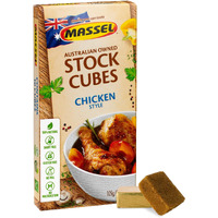 Massel Chicken Style Broth Boullion Cubes, Gluten Free, Msg Free, Dairy Free, Non Gmo, 0G Trans Fat Soup Base Seasoning For Ramen, Soup, Stew, No Animal Content, 1 Pack, 105G