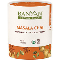 Banyan Botanicals Masala Chai - Organic Masala Chai Tea With Assam Black Tea And Adaptogenic Herbs - Moderately Caffeinated Tea For Balanced Energy - 3 Oz, 42 Servings - Fair For Life, Non-Gmo, Vegan
