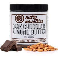 Nutty Novelties Dark Chocolate Almond Butter - High Protein, Sweet Almond Butter - All-Natural, Dark Chocolate Almond Butter Free Of Cholesterol & Preservatives - Vegan Almond Butter - 8 Ounces