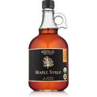 Mansfield Maple Certified Organic Pure Vermont Maple Syrup In Glass Bottles Grade A Amber Rich, Liter