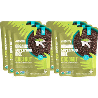 Jasberry Organic Rice With Coconut Flakes - Superfood Rice With High Antioxidants, Ready To Eat Or Heat, Non-Gmo, Gluten-Free, Usda Certified Organic, Vegan, (7Oz, 6-Pack)