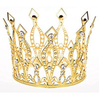 Gold Rhinestone Crown Cake Topper Birthday Party Wedding Decor Supply For Women Lady Girl Bridal Wedding Themed Baby Shower Decorations Birthday Party