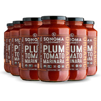 Sonoma Gourmet Plum Tomato Marinara Pasta Sauce | Usda Organic, Non-Gmo, Gluten-Free And No Sugar Added | Made With Fresh Ingredients | 25 Ounce Jars (Pack Of 6)