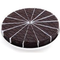 David's Cookies Chocolate Truffle Cake 10"" - Birthday Cake For Delivery No Sugar Added Pre-Sliced 14 Pcs. Creamy Chocolate Cake, Fresh Bakery Dessert Great Gift Idea