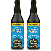 Coconut Secret, Organic Liquid Coconut Aminos, 16.9 Oz (Pack Of 2), All-Purpose Seasoning Sauce & Marinade, Soy-Free Soy Sauce Alternative, Low Sodium, Low Glycemic, Vegan & Gluten Free Stir Fry Sauce