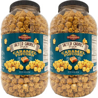 Stonehedge Farms Salted Caramel Flavored Popcorn Barrel - 2 Pack - 32 Ounces Each - Reclosable Container - Made In Usa - Gluten Free