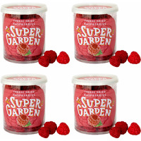 Super Garden Freeze Dried Raspberries 4 Pack | Crunchy Freeze Dried Berries For Snacking, Topping, Or Baking | Ideal Sugar Free Freeze Dried Fruit For Breakfast Or On The Go | Delicious & Healthy Raspberry Snack For Kids