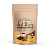 Medidate Coffee Alternative - Roasted Date Seeds + Cacao + Cinnamon - Naturally Occurring Prebiotics | Polyphenols | Caffeine & Acid Free (12 Oz. / 25 Servings)