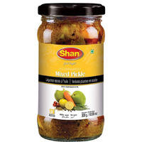 Shan Mixed Pickle 10.58 Oz (300G) - Spicy Vegetables Pickled In Oil - Rich Blends Of Spices - Perfect Accompaniment To Everyday Meals - Suitable For Vegetarians - Airtight Pet Jar