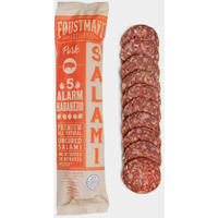 Foustman's Salami Pork 5 Alarm Habanero Artisanal, Nitrate-Free, Naturally Cured, Gluten-Free, Dairy-Free, 8 Oz Sticks