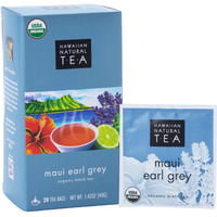 Hawaiian Natural Tea Organic Maui Lavender Earl Grey Tea Bags - Premium Black Tea - Antioxidant Rich - 20 Tea Bags