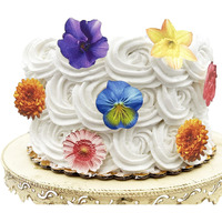 Sugar Robot Inc. Edible Wafer Flowers - Premium Crafted Made In The Usa Cake And Cupcake Toppers, Decoration (Small Size Assorted)