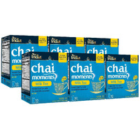 Tea India Chai Moments Milk Tea Instant Chai Tea Powder With Milk And Sugar Instant Latte Mix Flavorful Blend Of Black Tea & Natural Ingredients Indian Tea Individually Wrapped 10 Sachets Pack Of 6
