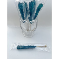 Classic Rock Candy Sticks, Sugar Rock Crystal Lollipops, Individually Wrapped (Pack Of 12, Blue Raspberry)