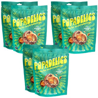 Popadelics Crunchy Mushroom Chips Rad Rosemary & Salt Shiitake Mushroom Crisps, Lightly Cooked And Seasoned, Vegan Chips, Vegan Snacks, Vegan Food, 1.4 Oz Ea (6 Count)