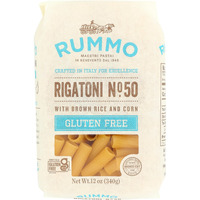 Rummo Gluten Free Rigatoni N.50 - Gluten Free Pasta, Made With Corn & Rice, Rigatoni Pasta Noodles, Pasta From Italy - 12 Ounce (Pack Of 12)